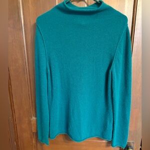 Nicole Miller GREEN 2-ply Cashmere Sweater - size L